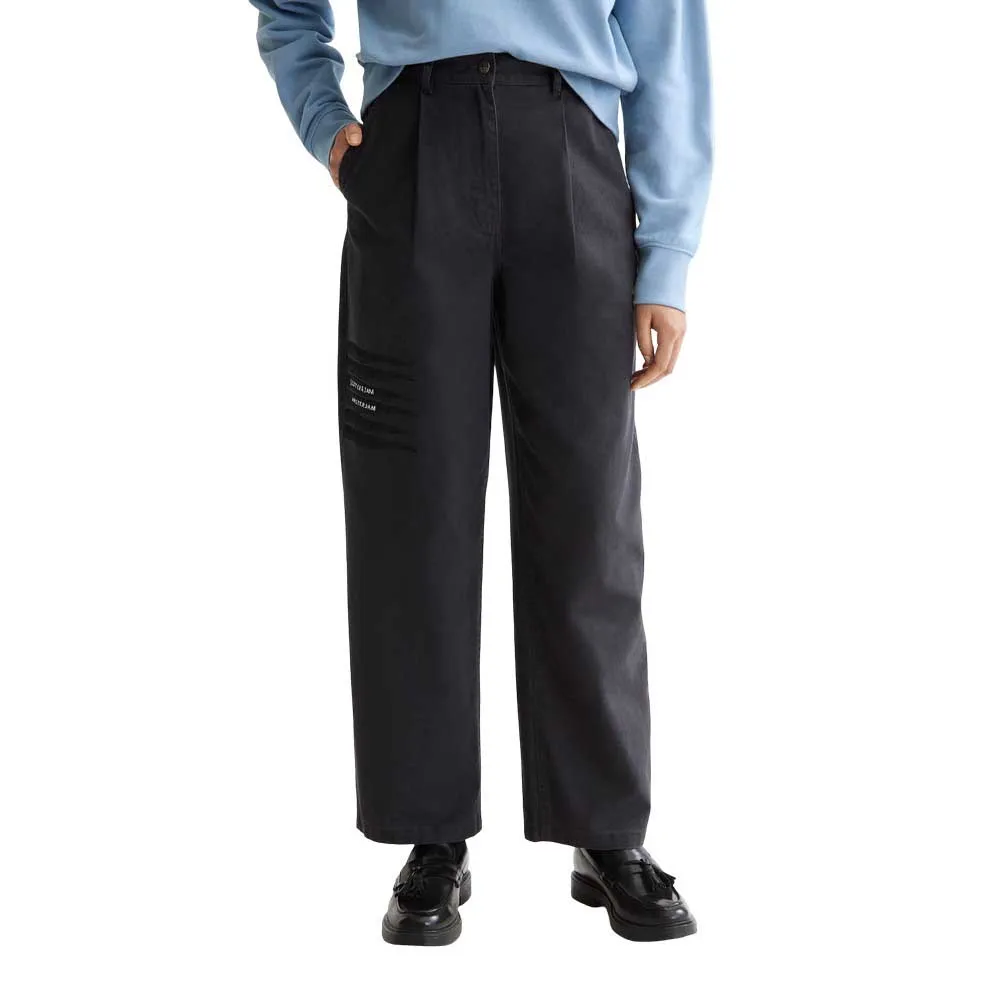 

Брюки с высокой талией Scotch & Soda Raine Wide Leg Washeds, черный