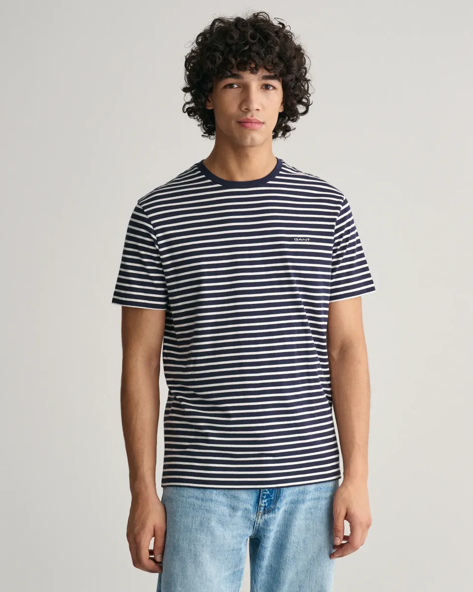 

Футболка Gant "STRIPED T-SHIRT", в мелкую полоску, синий
