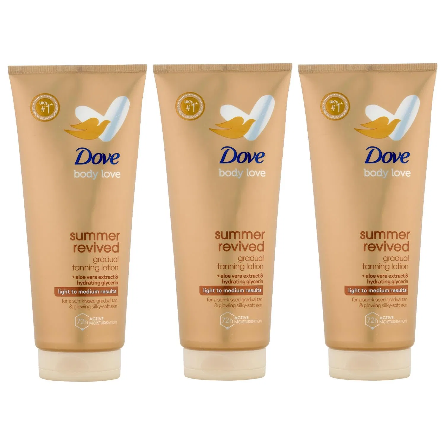 Лосьон для тела с эффектом автозагара Summer Revive от Dove DermaSpa, 3 x 200 мл Dove Derma