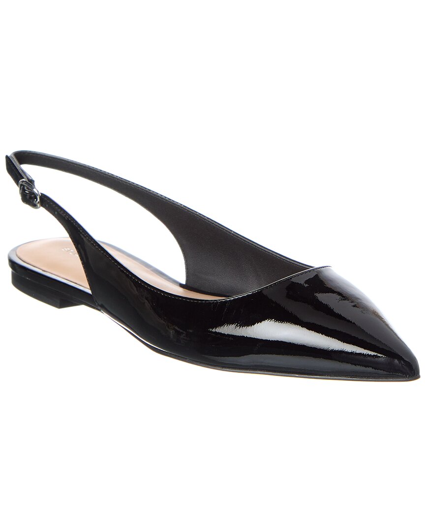 Патентованные туфли Stuart Weitzman Mara Slingback Flat, черный
