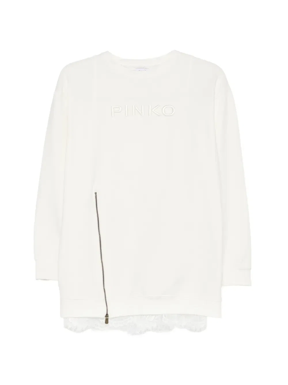 Платье с кружевом Pinko Kids, белый