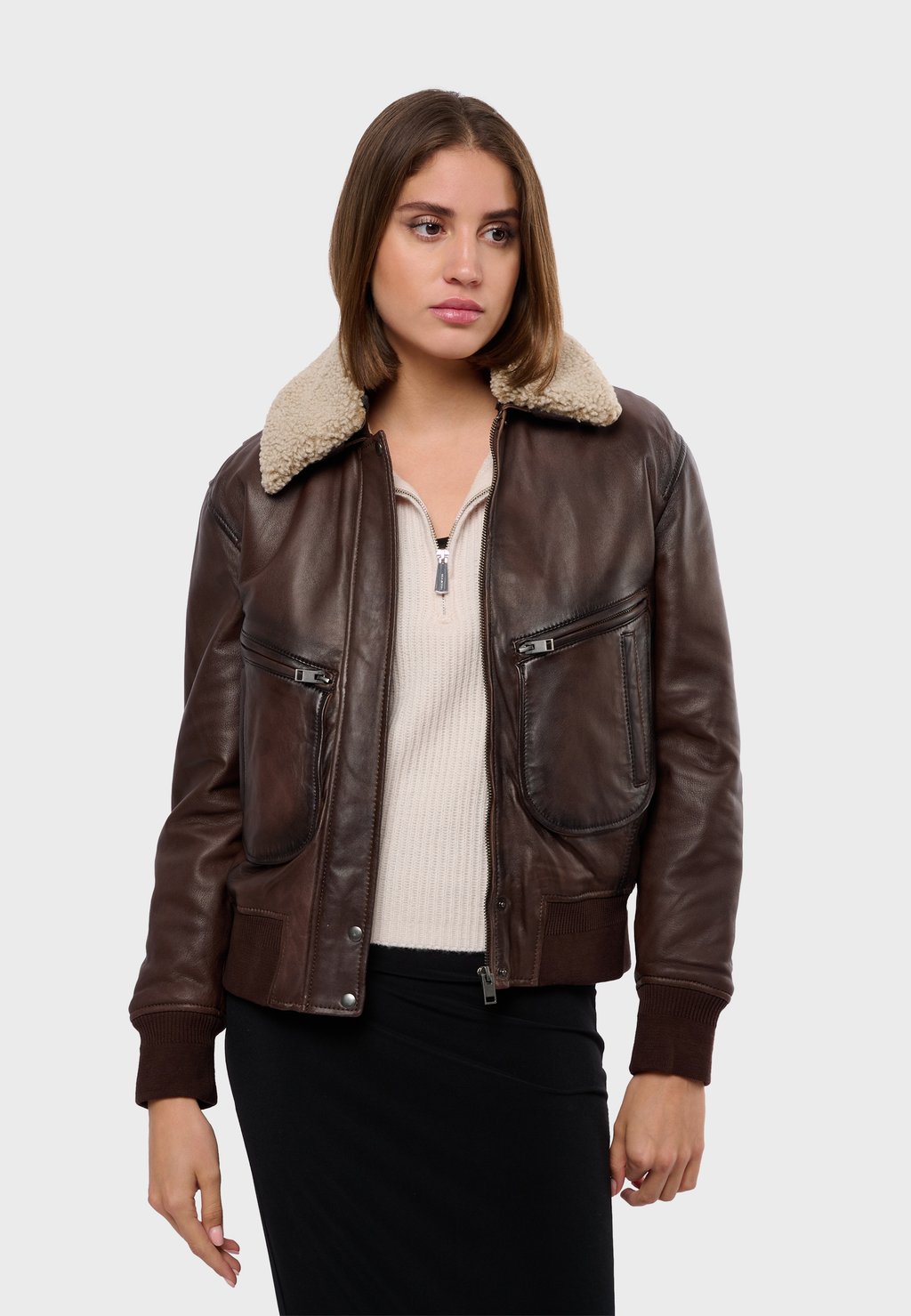 

Кожаная куртка LAURA Oakwood, цвет Cognac Color