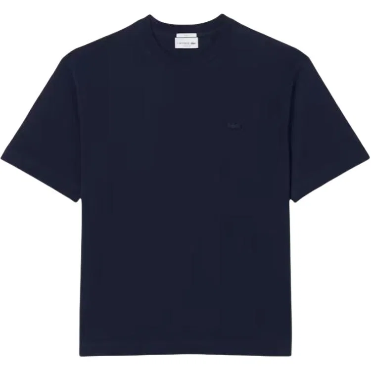 Футболка LACOSTE Logo Patch Crewneck с логотипом, Midnight Blue