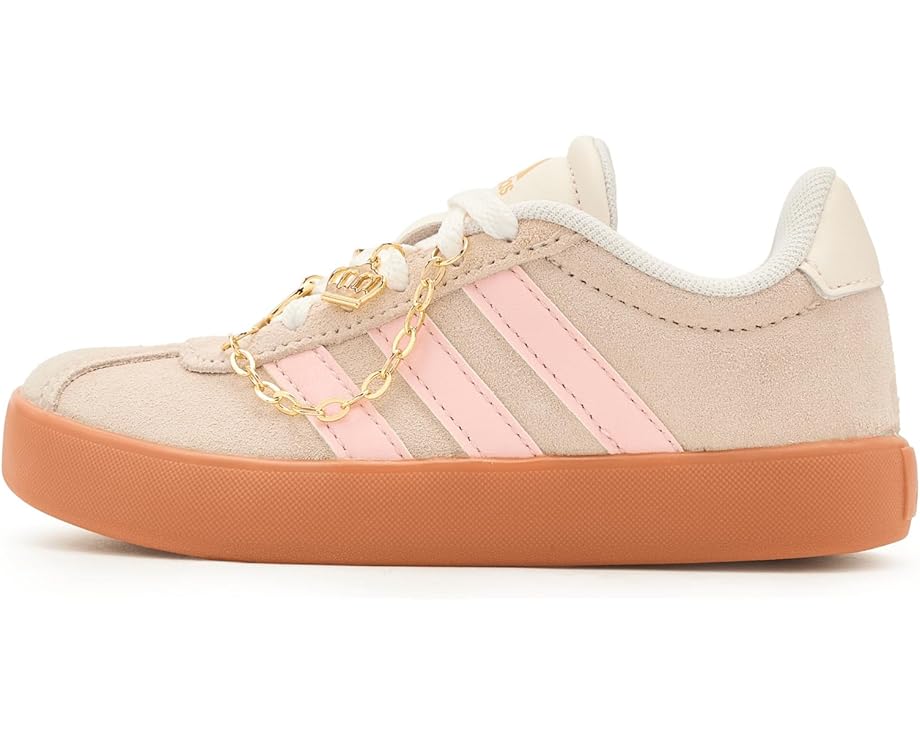 Унисекс кроссовки Adidas Kids Vl Court 3.0 (Little Kid/Big Kid), Crystal Linen/Blush Pink/Off White — фото 4
