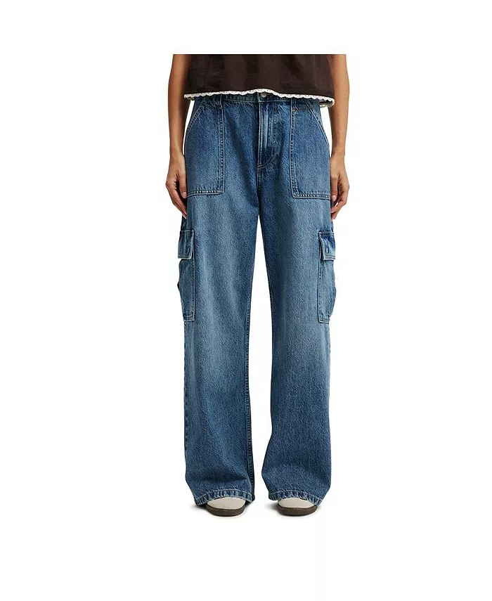 

Женские свободные джинсы-карго COTTON ON, синий