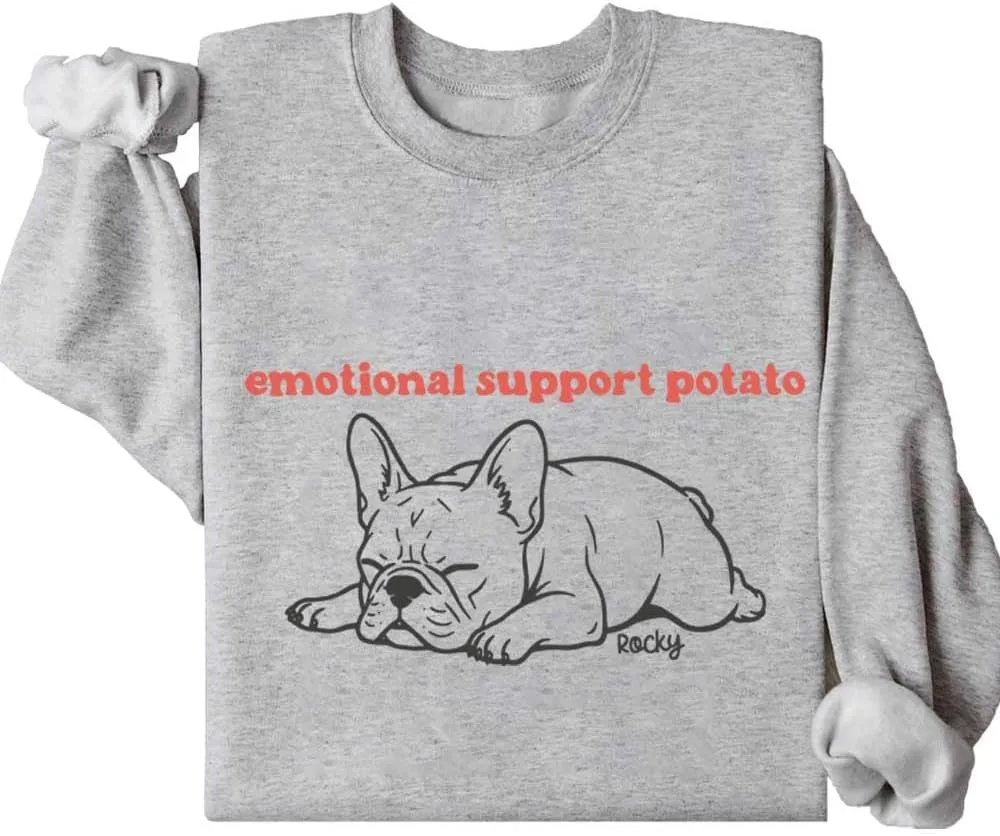 

Толстовка Emotional Support Potato с французским бульдогом Relliot