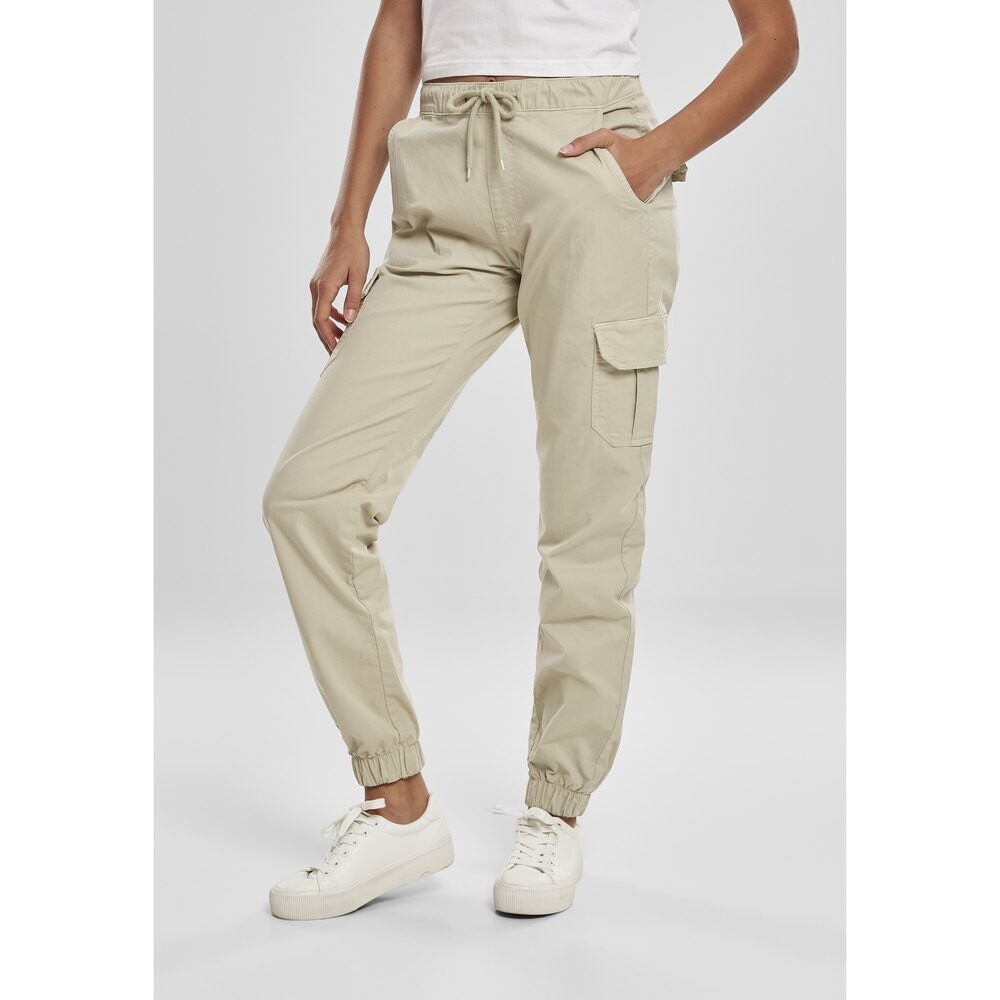 

Брюки Urban Classics High Waist Jogging cargo, белый