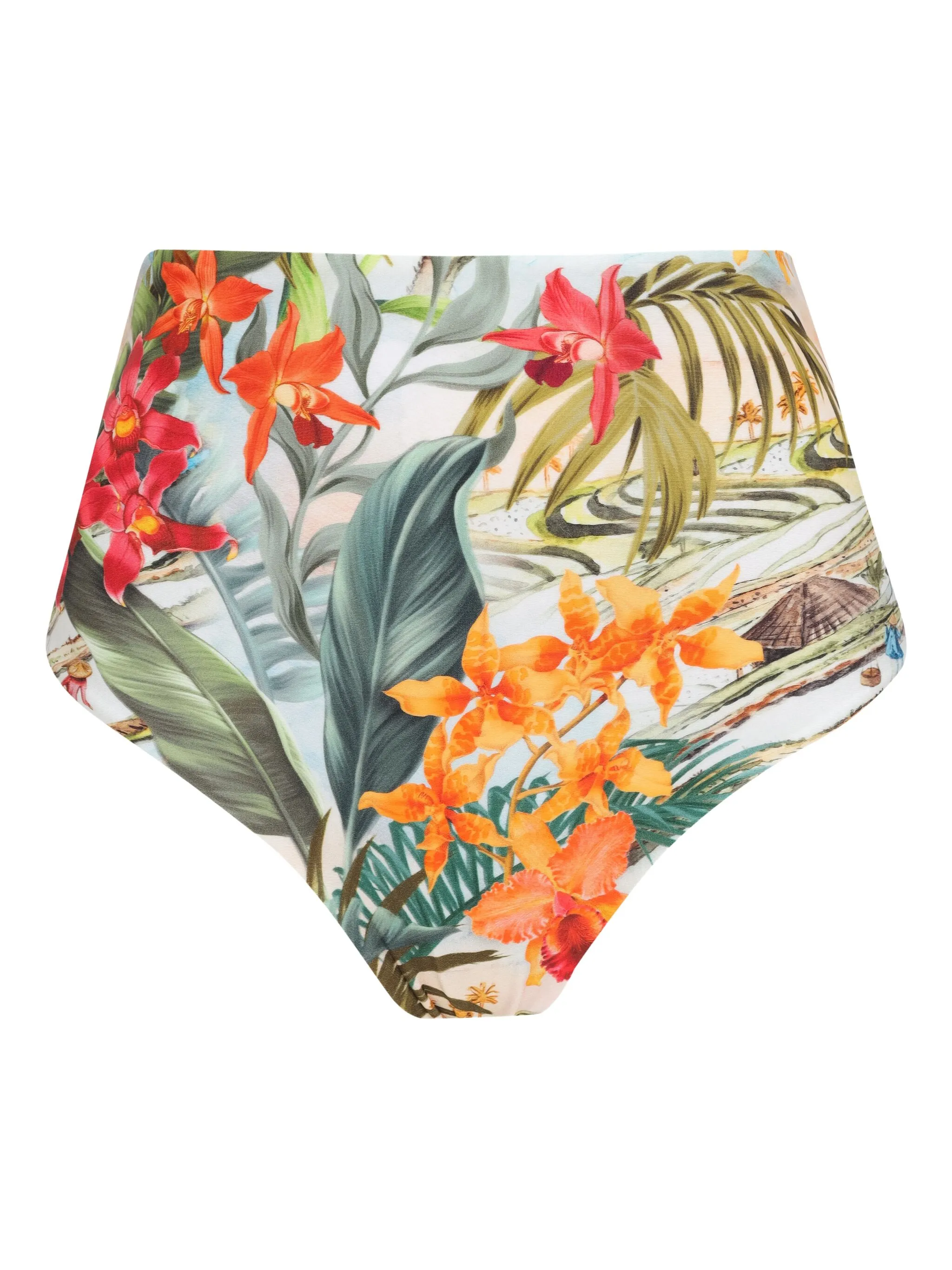 

Плавки бикини с завышенной талией и цветочным принтом Lygia & Nanny, белый