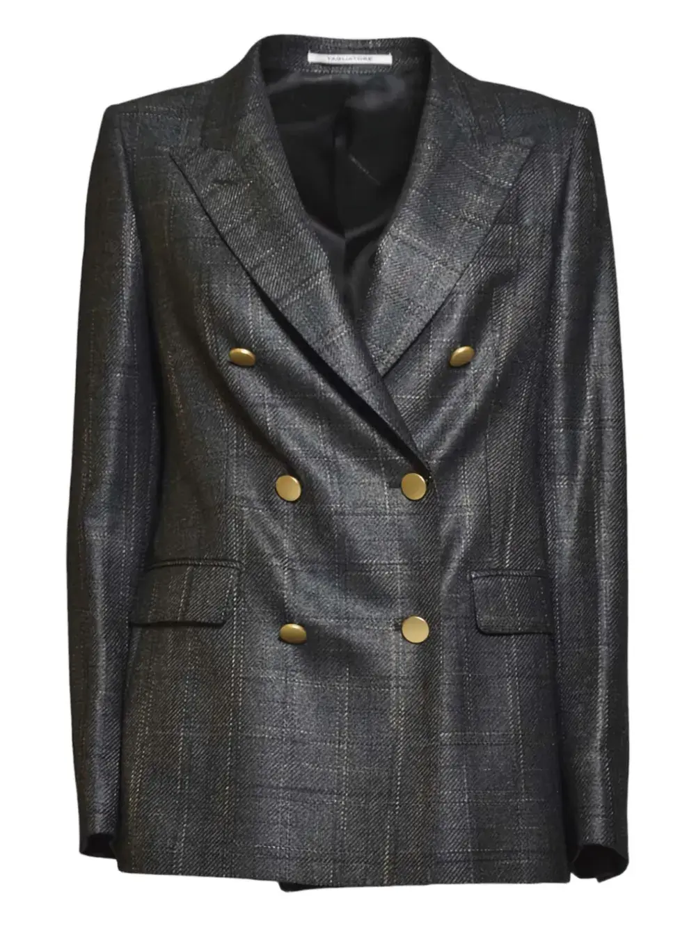 

Двубортный пиджак в клетку Tagliatore, серый
