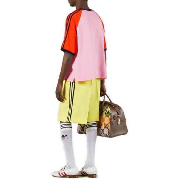 Футболка adidas x cotton jersey t-shirt 'pink' Gucci, розовый — фото 4