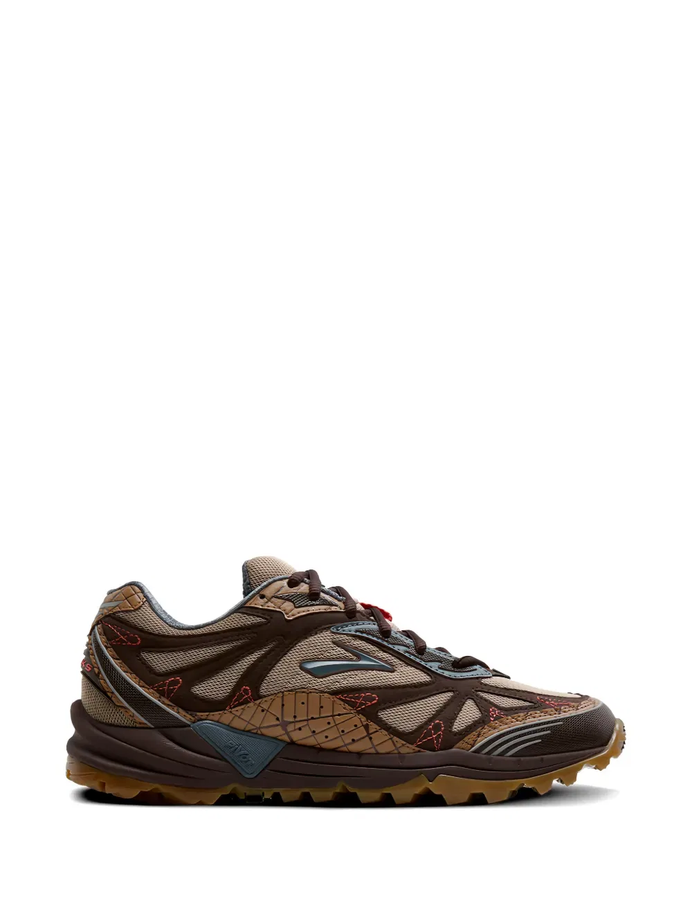 Низкие кроссовки Staple x Cascadia 1 Brooks, коричневый