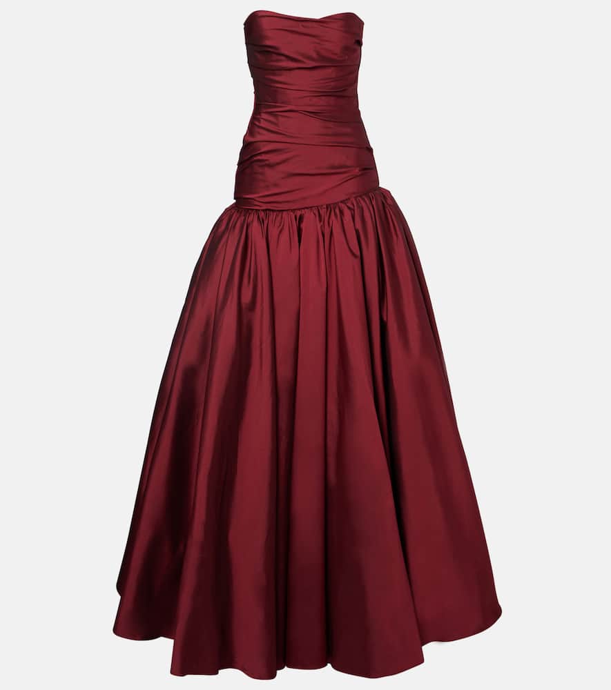 

Асимметричное корсетное платье Marmar Halim, Burgundy