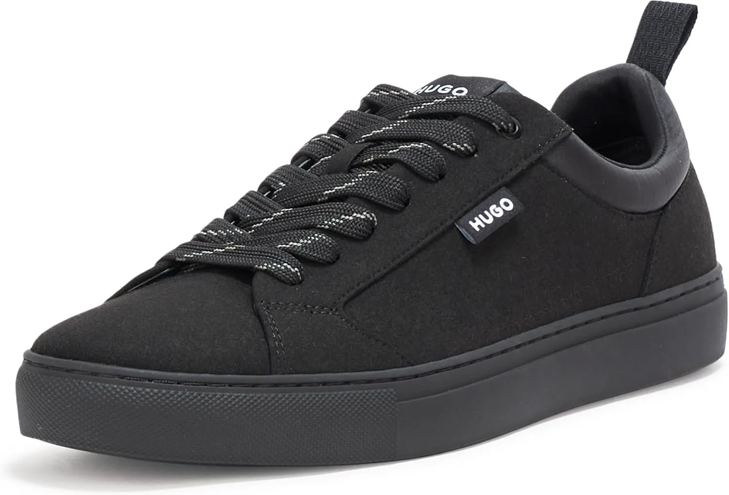 Кроссовки Hugo Mens Morrie с низким профилем, из кожи, дружелюбный стиль, черный