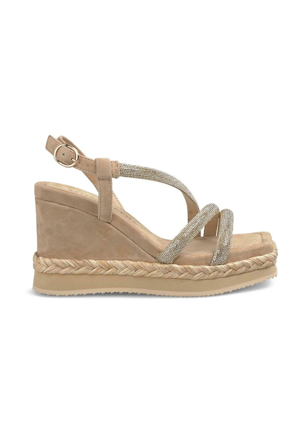 Босоножки на танкетке High heeled sandals Alma en Pena, бежевый — фото 2