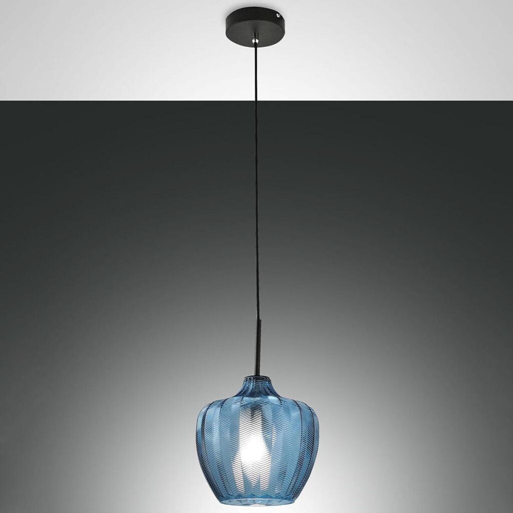 

Подвесной светильник Fabas Luce Gallura в голубом и черном цвете E27, синий