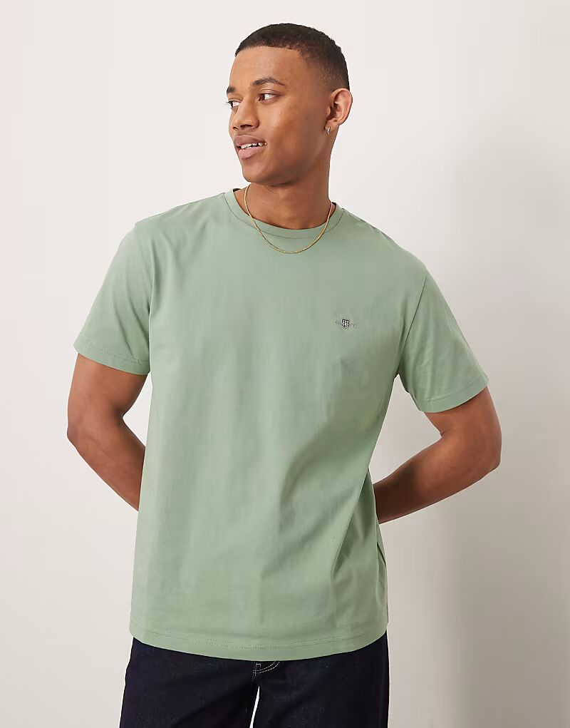 

Gant - Футболка светло-зеленого цвета с логотипом