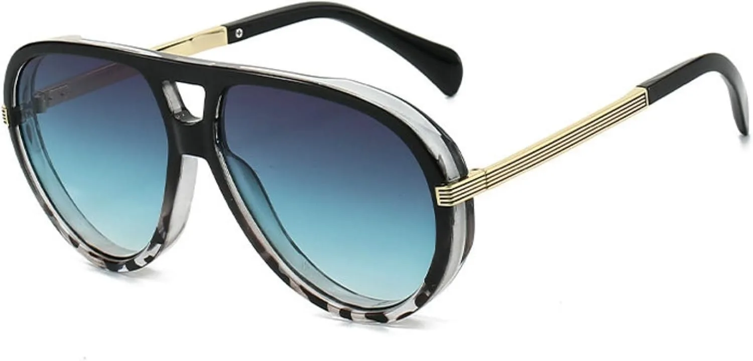 

Солнцезащитные очки Willochra в стиле ретро «пилот» для женщин и мужчин, в стиле 70-х, винтажные, с двойной перемычкой, градиентные, защита от ультрафиолета UV400, C2