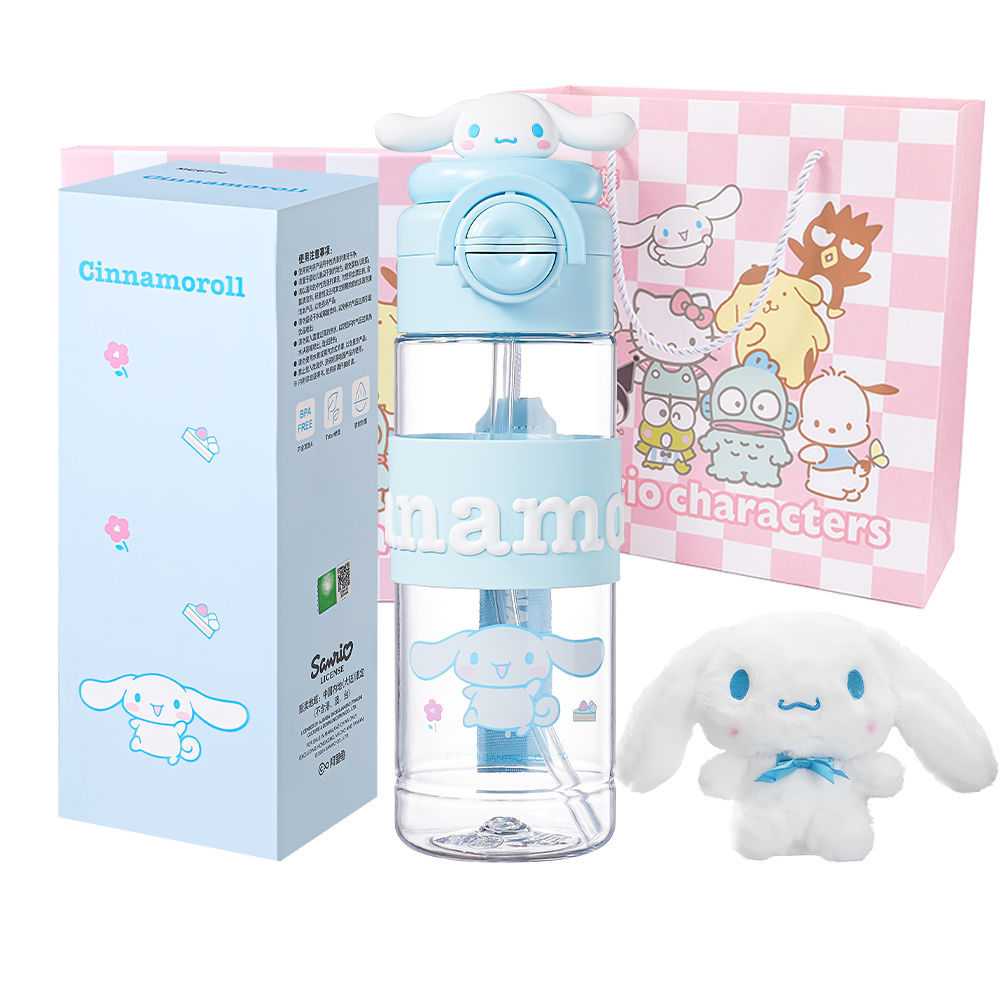 

Yugui Dog Plastic Water Cups 580ml Sanrio, Cinnamoroll Water Cup+Box+Large Doll