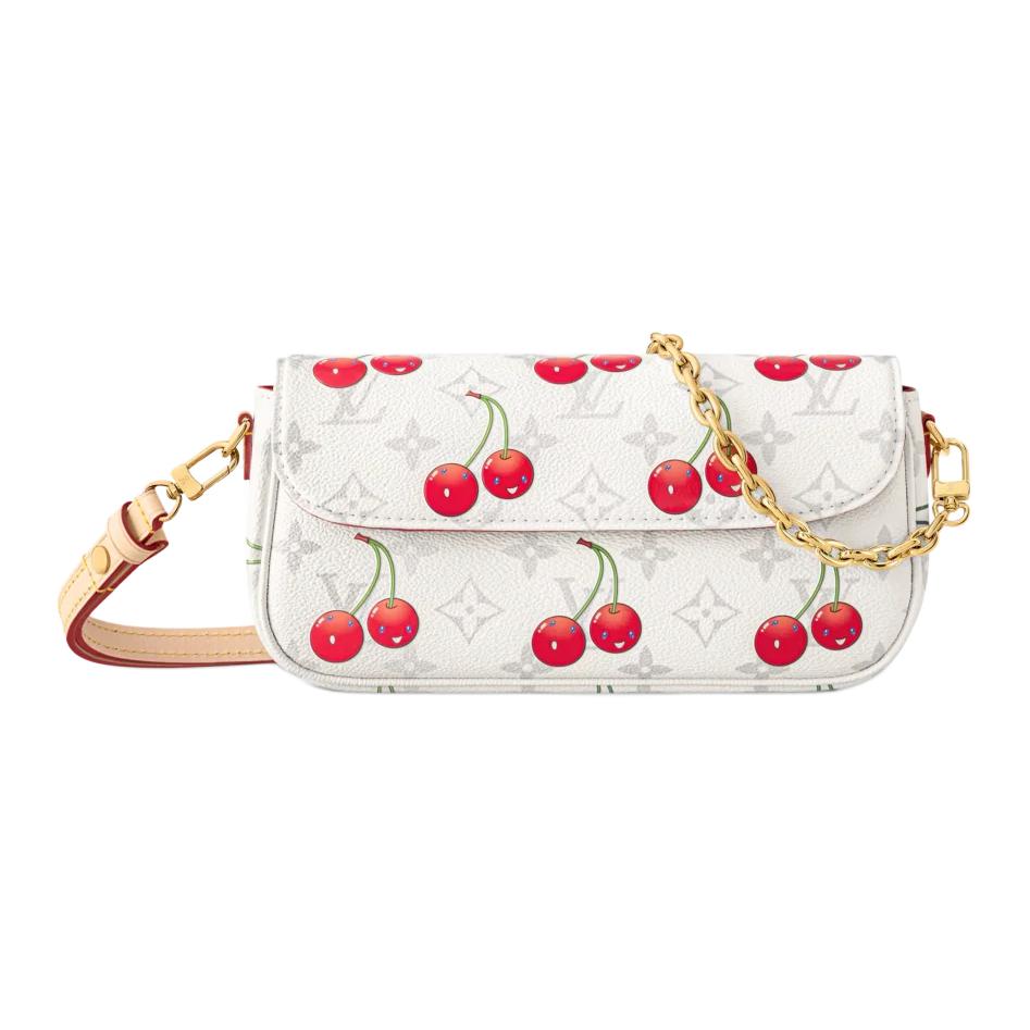 

LOUIS VUITTON Кошелёк на цепочке Takashi Murakami Cherry Ivy White Monogram