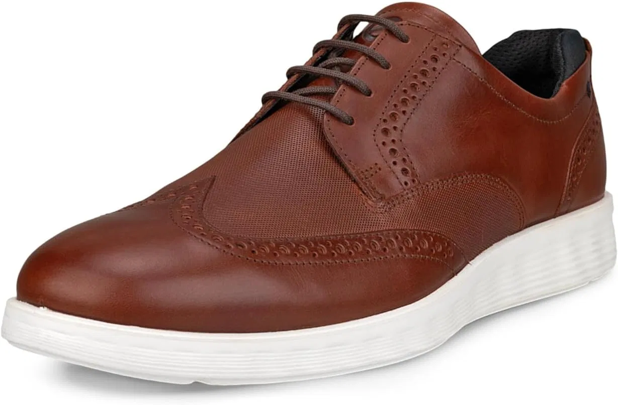 Кроссовки ECCO Men's S Lite Hybrid Brogue Oxford, Cognac