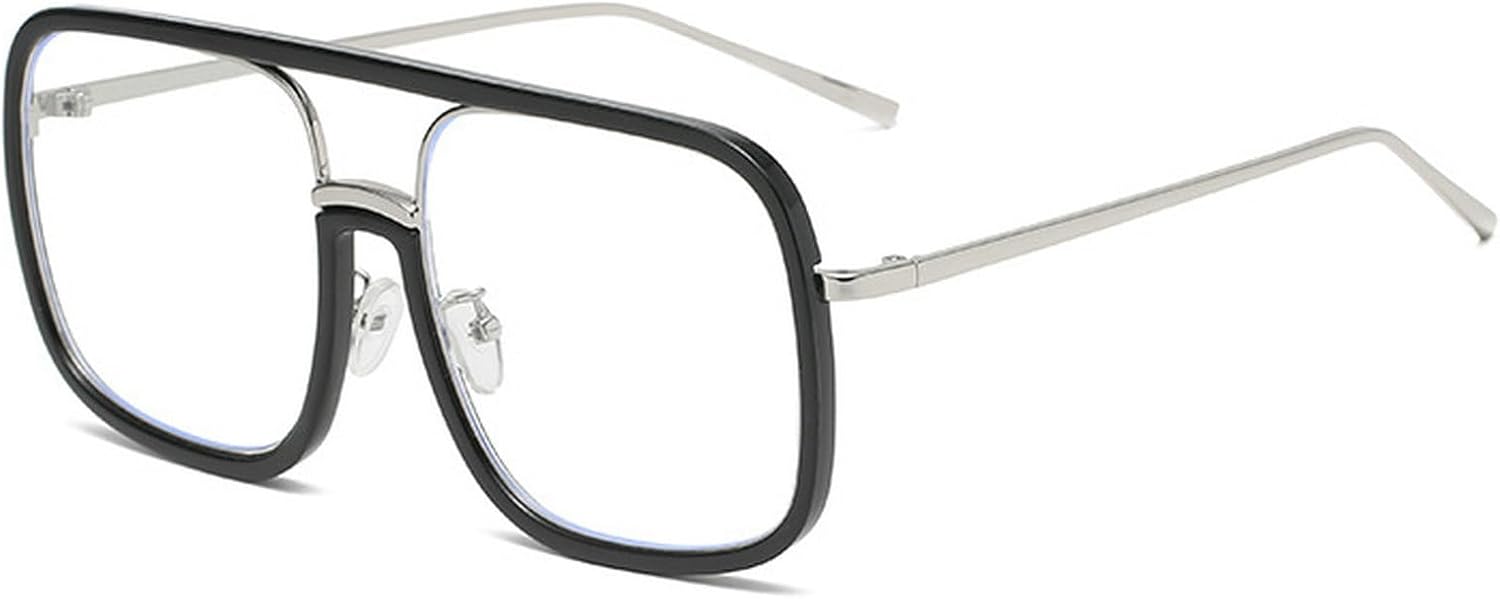 

Модные большие квадратные солнцезащитные очки для женщин и мужчин в стиле ретро, ​​солнцезащитные очки-щитки с градиентным переходом, защита от УФ-излучения UV400 mincl, Black Clear