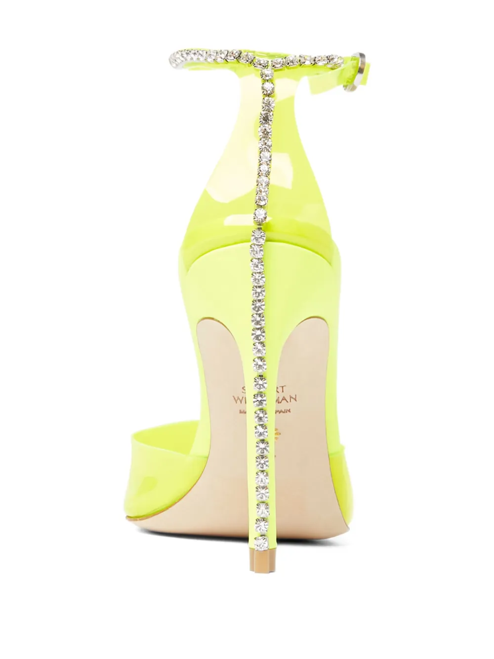 Туфли-лодочки Stuart Glam на каблуке 100 мм Stuart Weitzman, желтый — фото 4