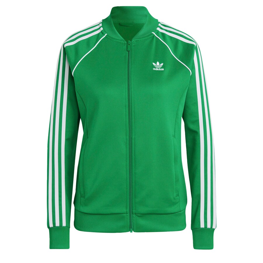 

Толстовка с капюшоном на молнии ADIDAS ORIGINALS Adicolor Classics, зеленый