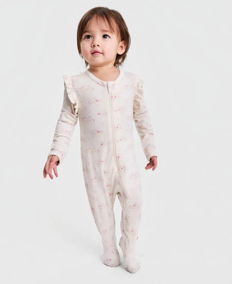 Детский комбинезон Everyday Baby Essentials для девочек с оборками, двусторонней молнией и закрытыми ножками First Impressions — фото 2