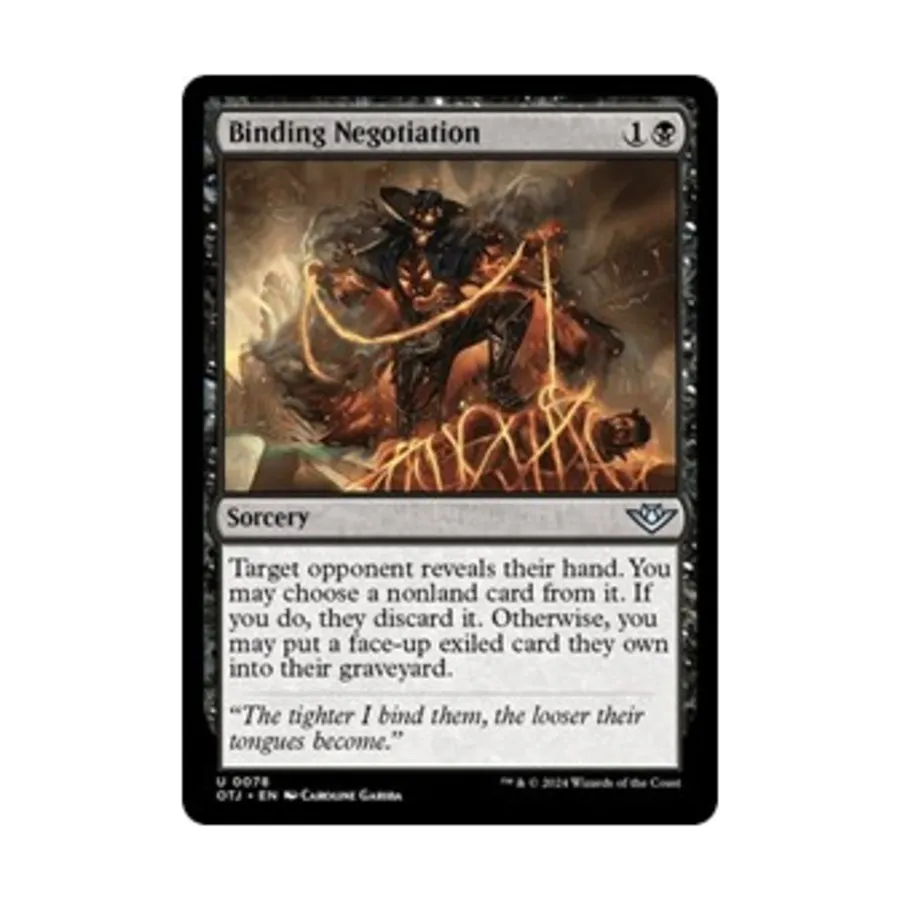 

CCG Обязательные переговоры (U), MTG - Outlaws of Thunder Junction