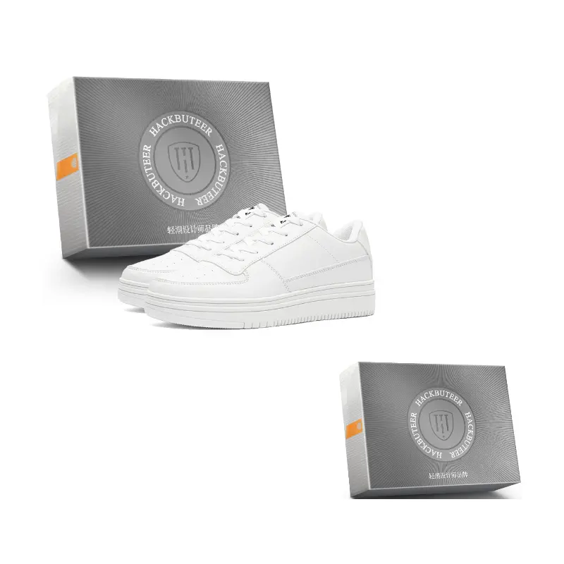 

Низкие кроссовки для скейтбординга мужские в коробке HACKBUTEER, белый