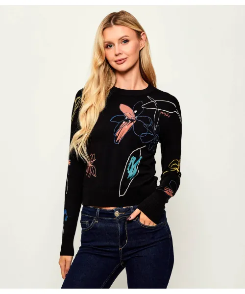 

Артистичный свитер Regular fit Desigual, черный