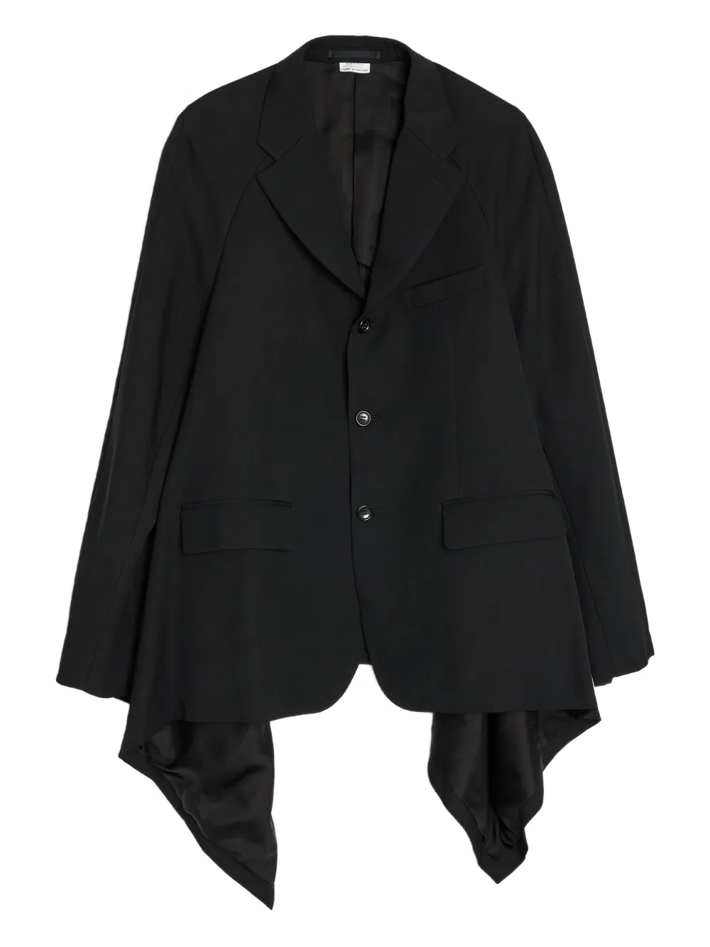 

Блейзер с асимметричным подолом Comme des Garçons Homme Plus, черный