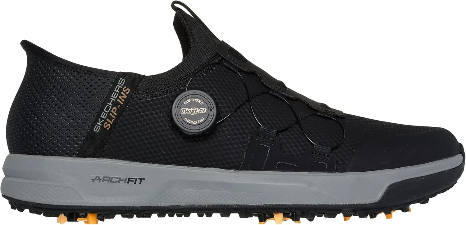Мужские слипоны Skechers Hands-Free Go Golf Elite Vortex, черный/серый — фото 2