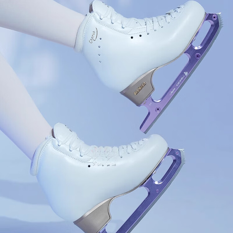 

EDEA Фигурные коньки four-star для взрослых, женские и детские с алюминиевыми лезвиями, white (standard c) + purple, размер 34.5