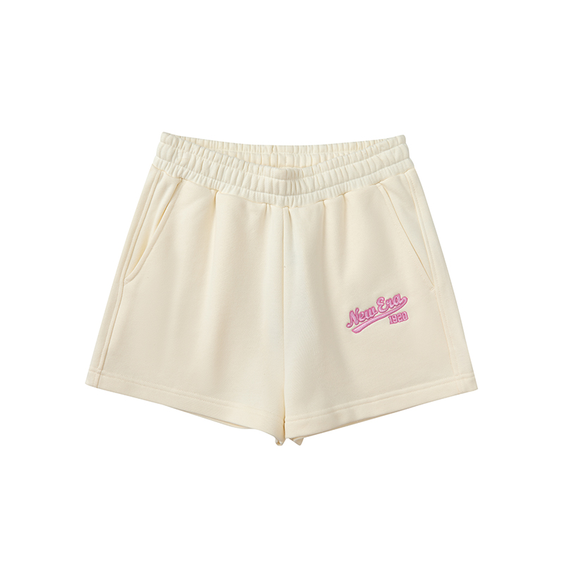 

New Era Женские повседневные шорты цвета слоновой кости Ivory White