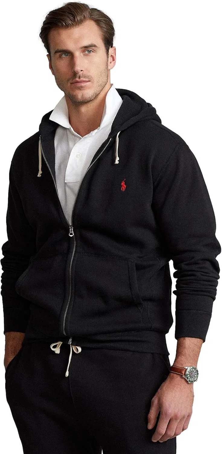 Худи на молнии POLO RALPH LAUREN, цвет True Black — фото 2