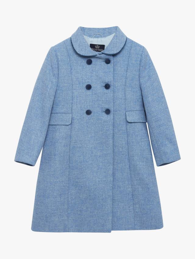 

Heritage Kids' Classic длинное двубортное пальто Trotters, Pale Blue