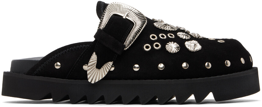 

Эксклюзивные черные мокасины SSENSE Toga Virilis, Suede black