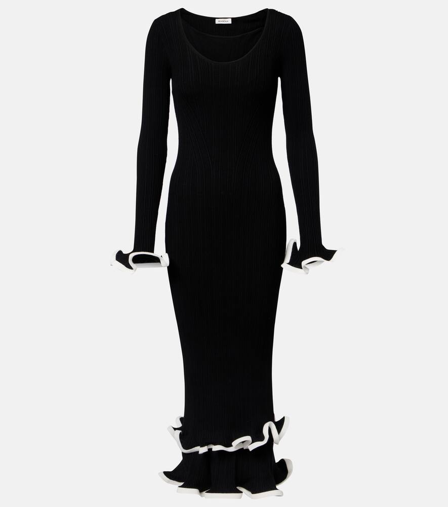 

Солани платье миди с рельефной вязкой Simkhai, Black