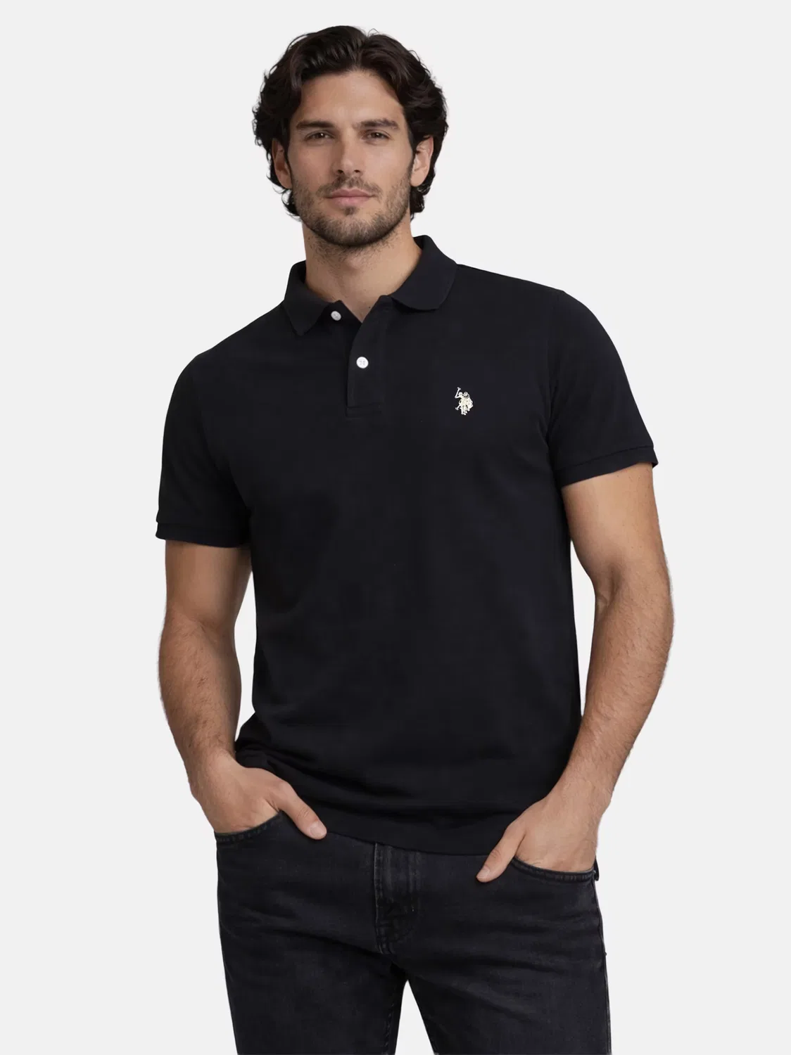 Рубашка U.S. Polo Assn., Black — фото 3