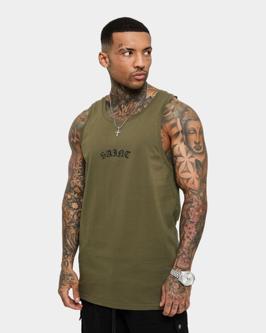 

Мужская майка-топ в стиле Дня мертвых SAINT MORTA, Army green