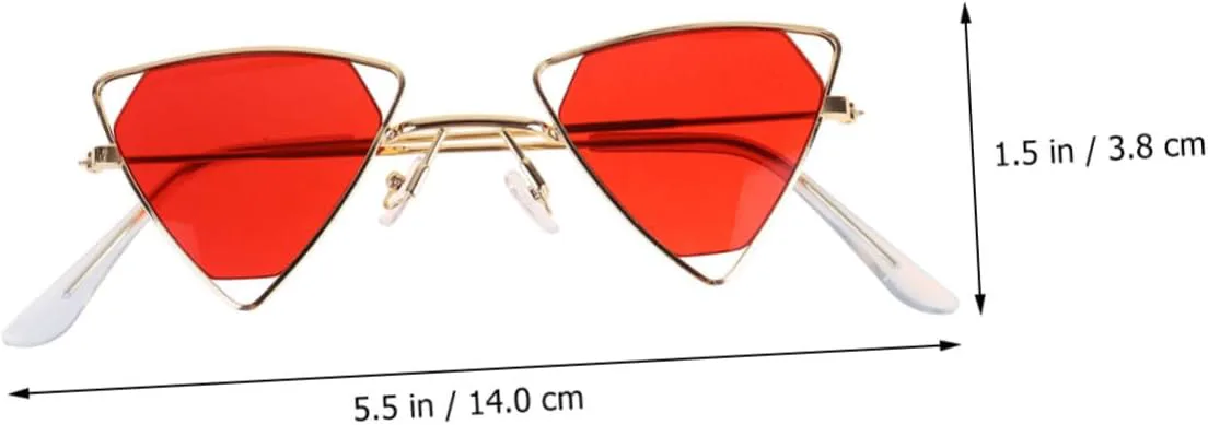 

Треугольные солнцезащитные очки для женщин. Модные солнцезащитные очки. Стильные солнцезащитные очки для женщин. Очки с индивидуальным дизайном Holibanna, Red+Golden