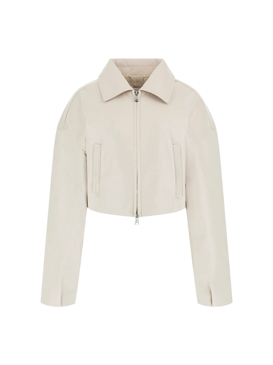 

Кожаная куртка GUESS Between-Season Jacket, кремовый