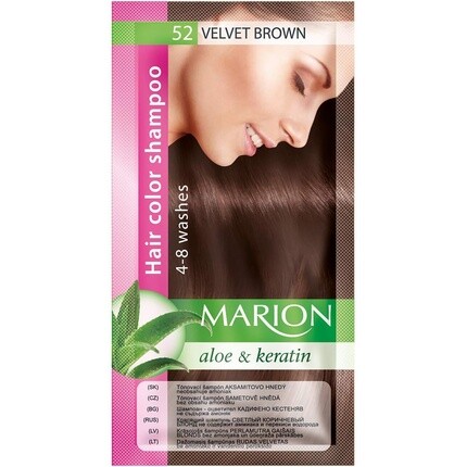 

Шампунь-краска для волос с алоэ и кератином 52 Velvet Brown, Marion