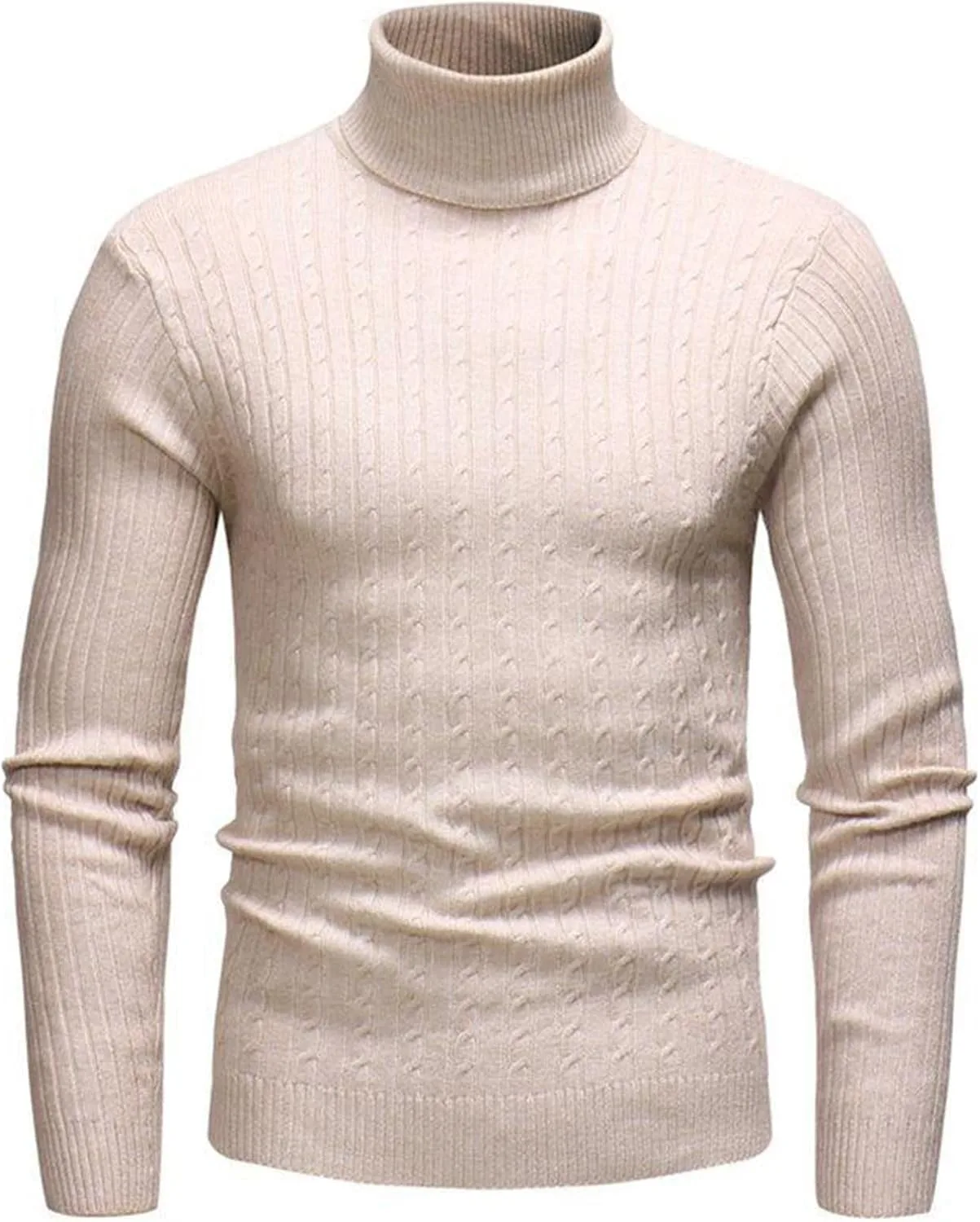 

Мужской свитер Slim Fit с воротником-стойкой, длинный рукав, легкий, ребристый