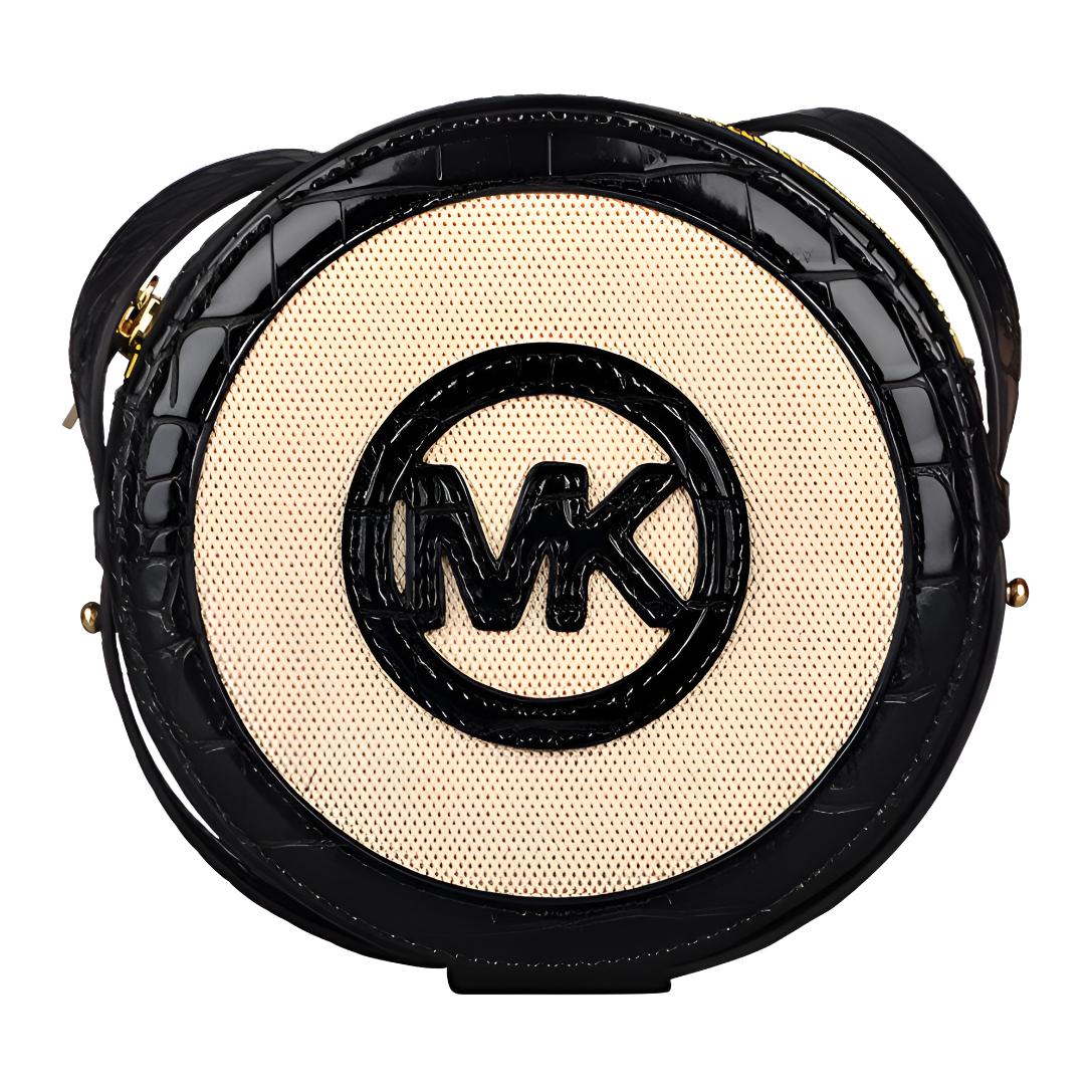 

MICHAEL KORS Женская сумка через плечо из ткани и кожи черно-белая