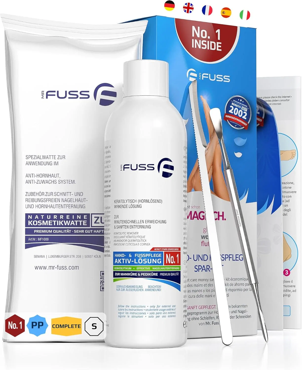 Набор Mr. Fuss No. 1 Plus Pack для удаления мозолей и кутикулы Mr. Fuss