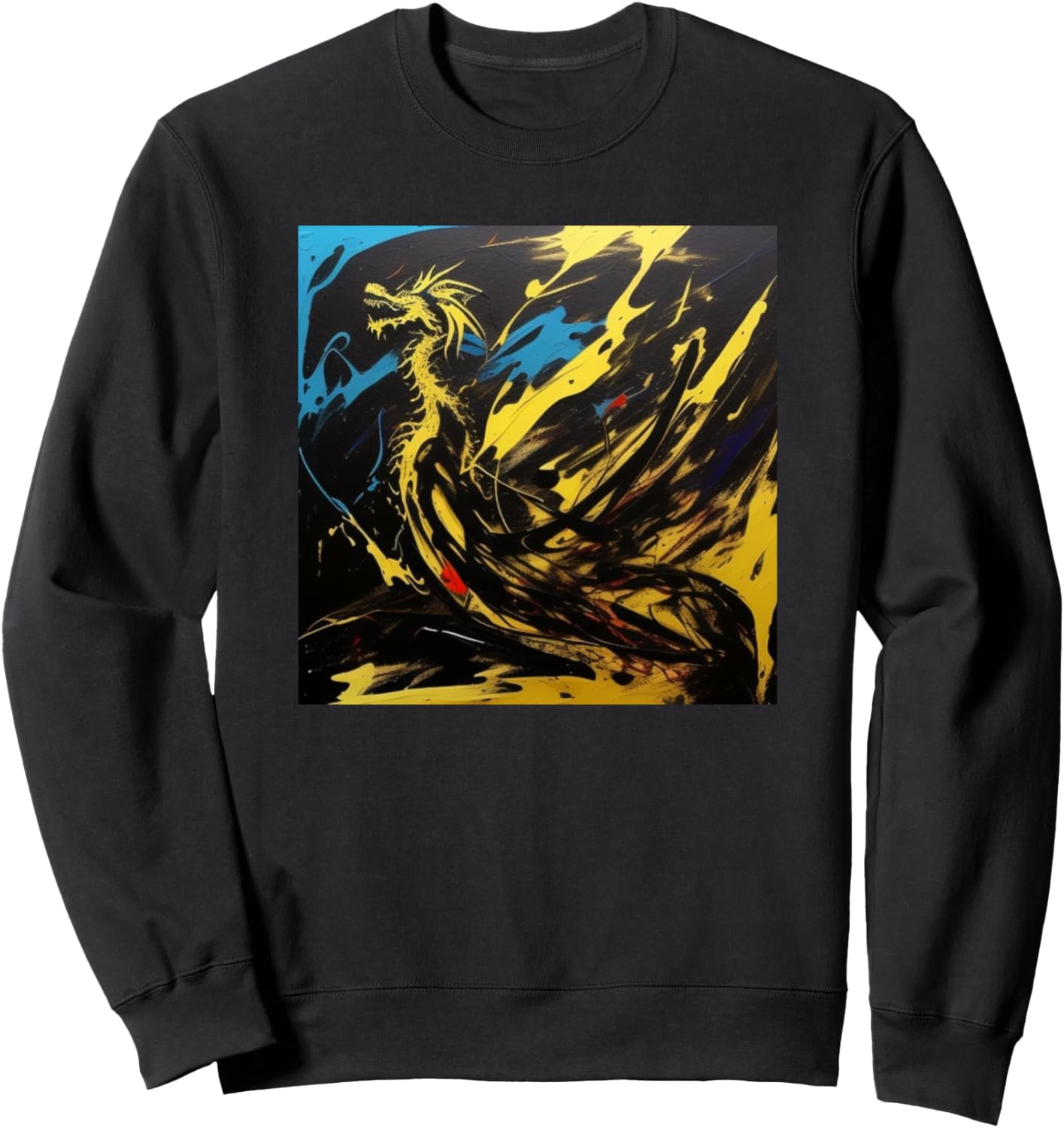 

Красочный силуэт дракона. Толстовка для любителей драконов Dragon Art Men Women Kids Boys - Girls Gift, черный