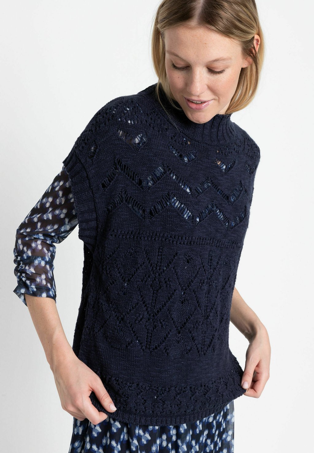 

Джемпер AJOUR PULLOVER More & More, темно-синий