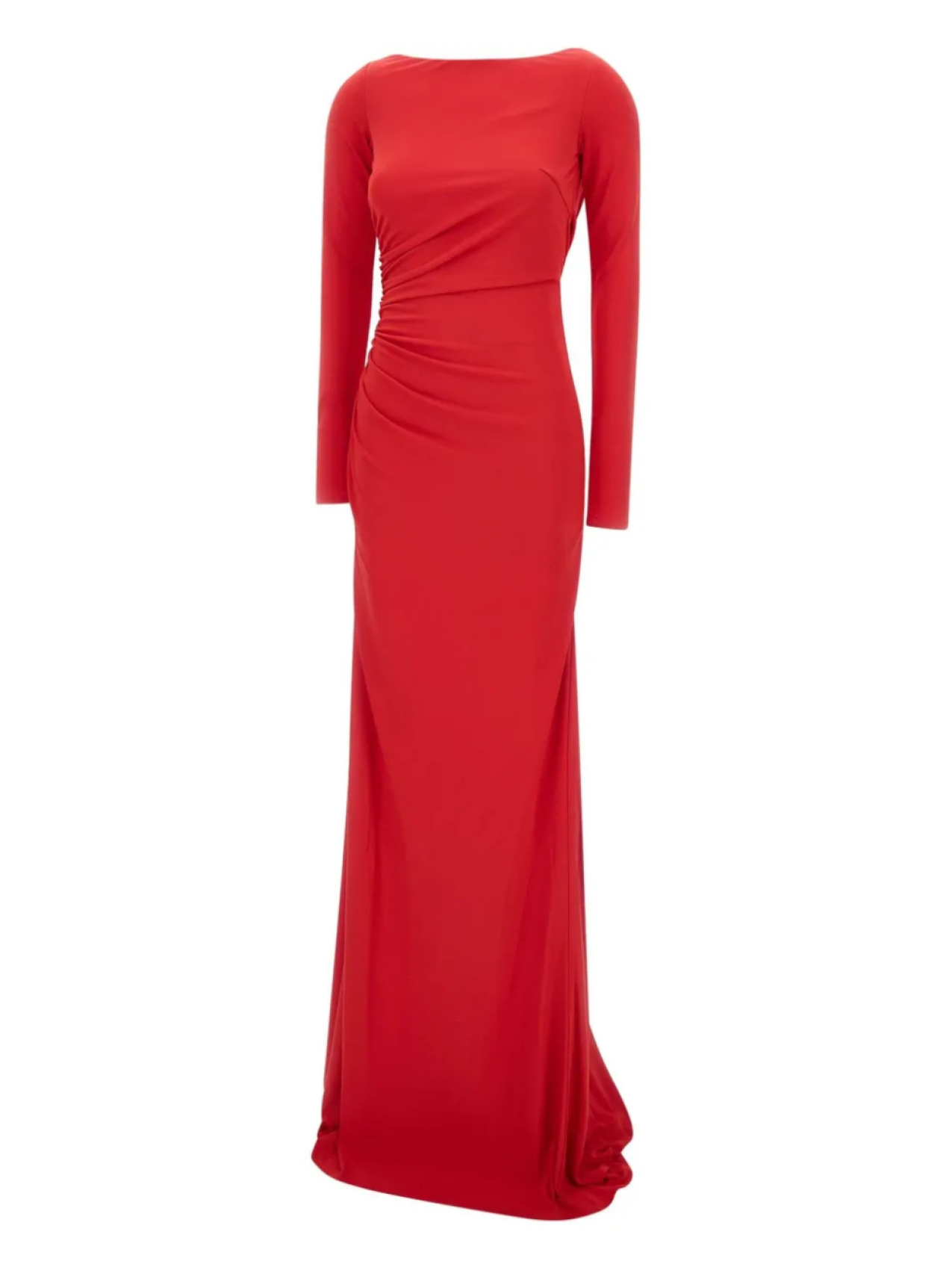 

Платье макси с драпировкой Elisabetta Franchi, красный